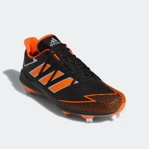 Adidas Adizero Afterburner 7 Mens Black Orange Metal Baseball Cleats Size 7